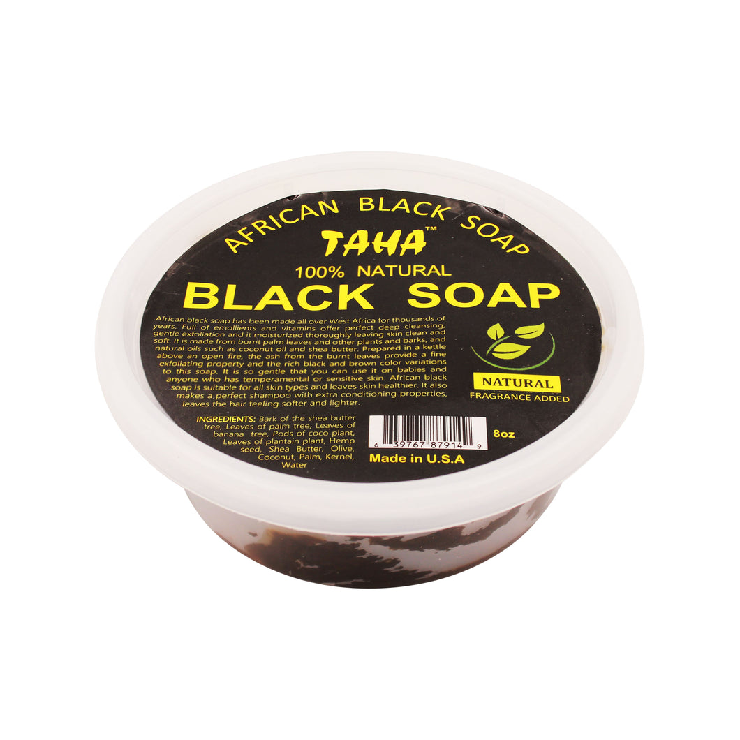 100% Natural African Black Soap Tub 8oz (120ct)